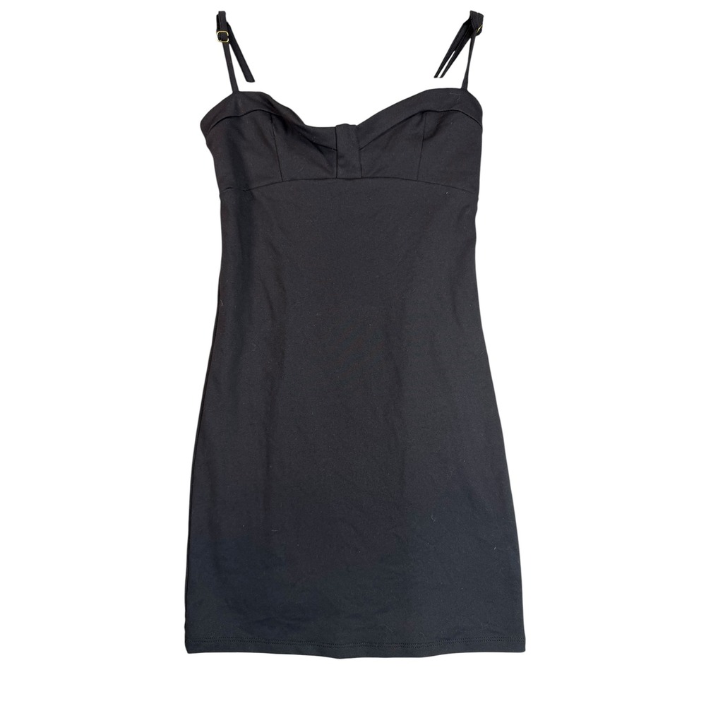 Intimately Free People Black Sweetheart Mini Slip Dress Cutout Back XS NEW